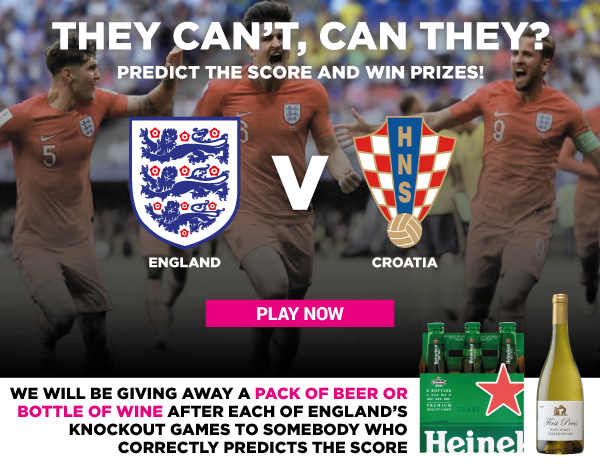 Claresoffice's tweet photo. Can the Three Lions roar to victory against Croatia? ⚽ - https://t.co/nM407kKcRm  MAKE YOUR PREDICTION AND WIN PRIZES! https://t.co/BCAkaQYEbQ