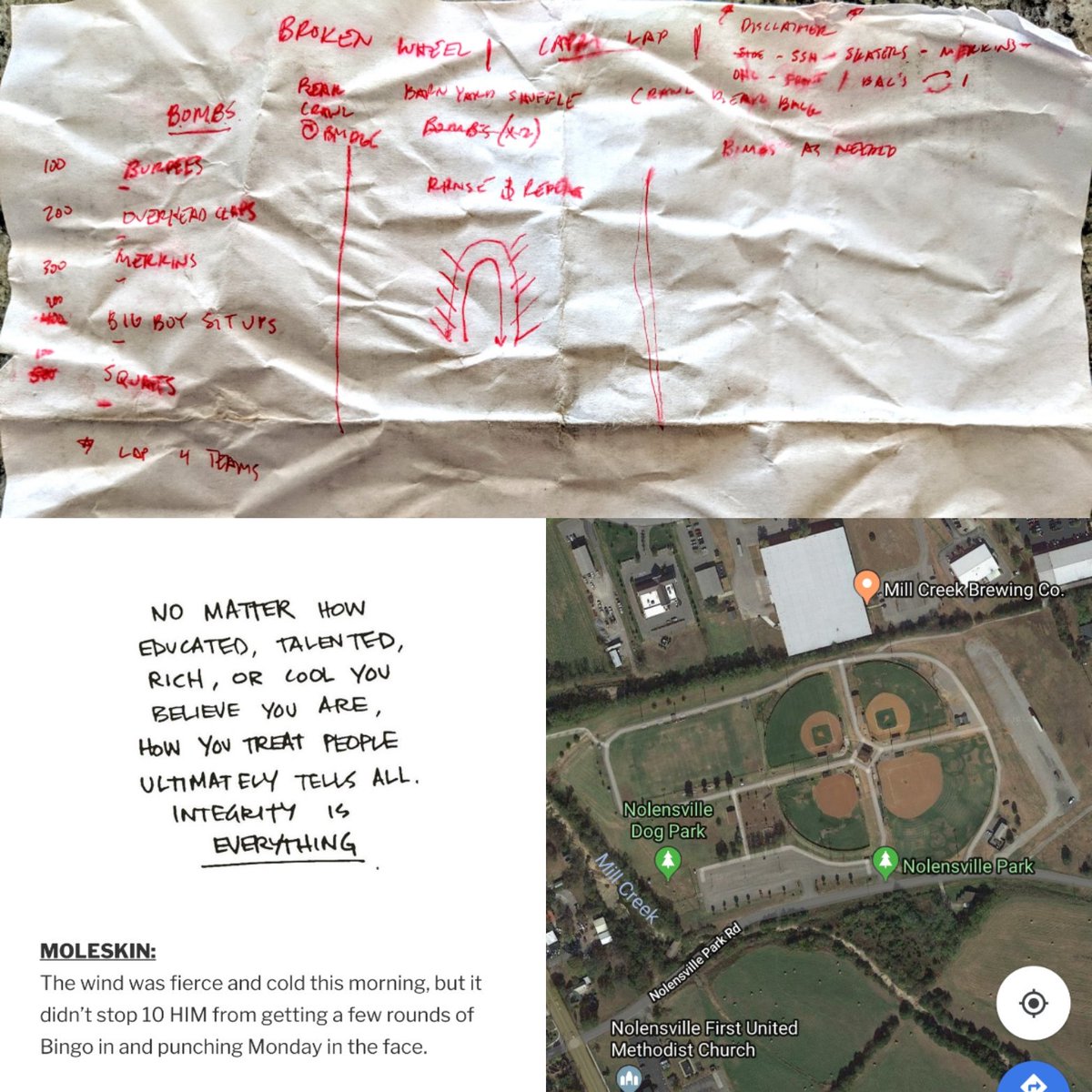 untbea's tweet photo. @f3nolensville @f3nashville @f3franklin 16 sad clowns attempted the @untbea Q'fusion at #brokenwheel. In the word of @TimTebow and @nateewright and @jockowillink , "Good." BB to follow. https://t.co/GqKCSO4VrS