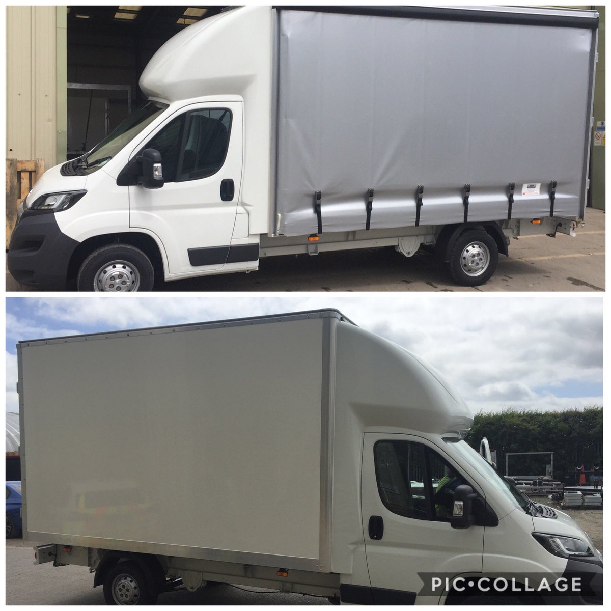 A Peugeot Boxer - half curtainsider half lightweight composite box body.
If you cant decide, just have both!

#Peugeot #Boxer #HalfandHalf #Curtainsider #BoxBody