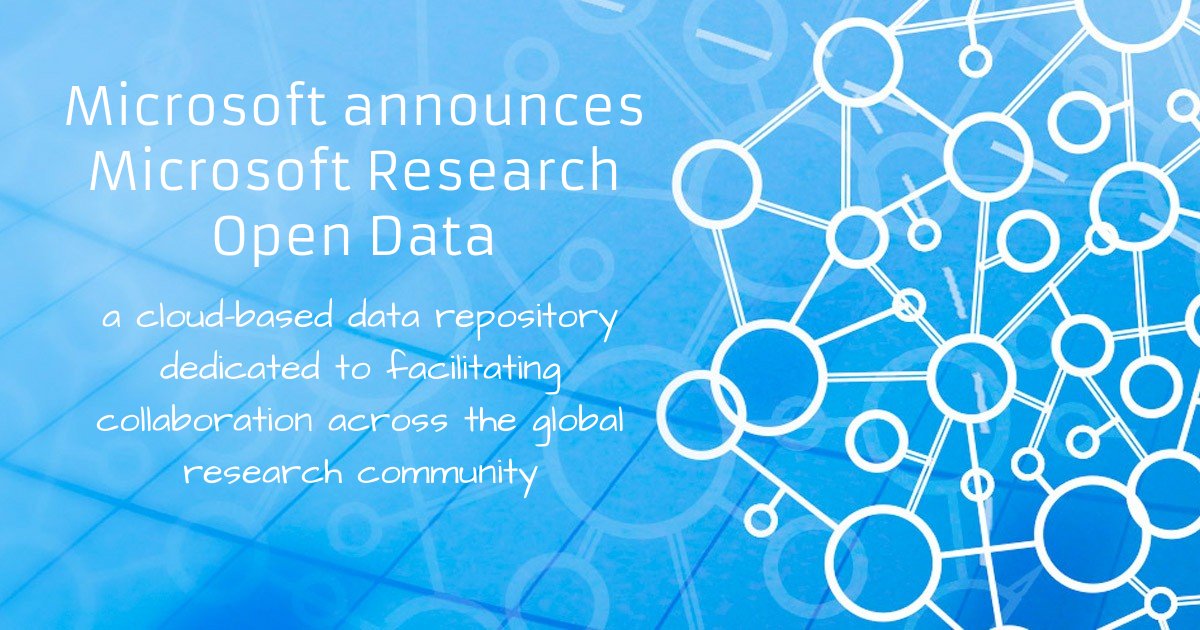 StemEduConnect's tweet photo. Microsoft announces Microsoft Research Open Data: a new data repository in the cloud dedicated to facilitating collaboration across the global research community.

https://t.co/gZ0gpIPlkJ

#NGSS #NextGenerationScienceStandards #STEM #STEMeducation #education #School #teachers https://t.co/0bDYOXFBgg