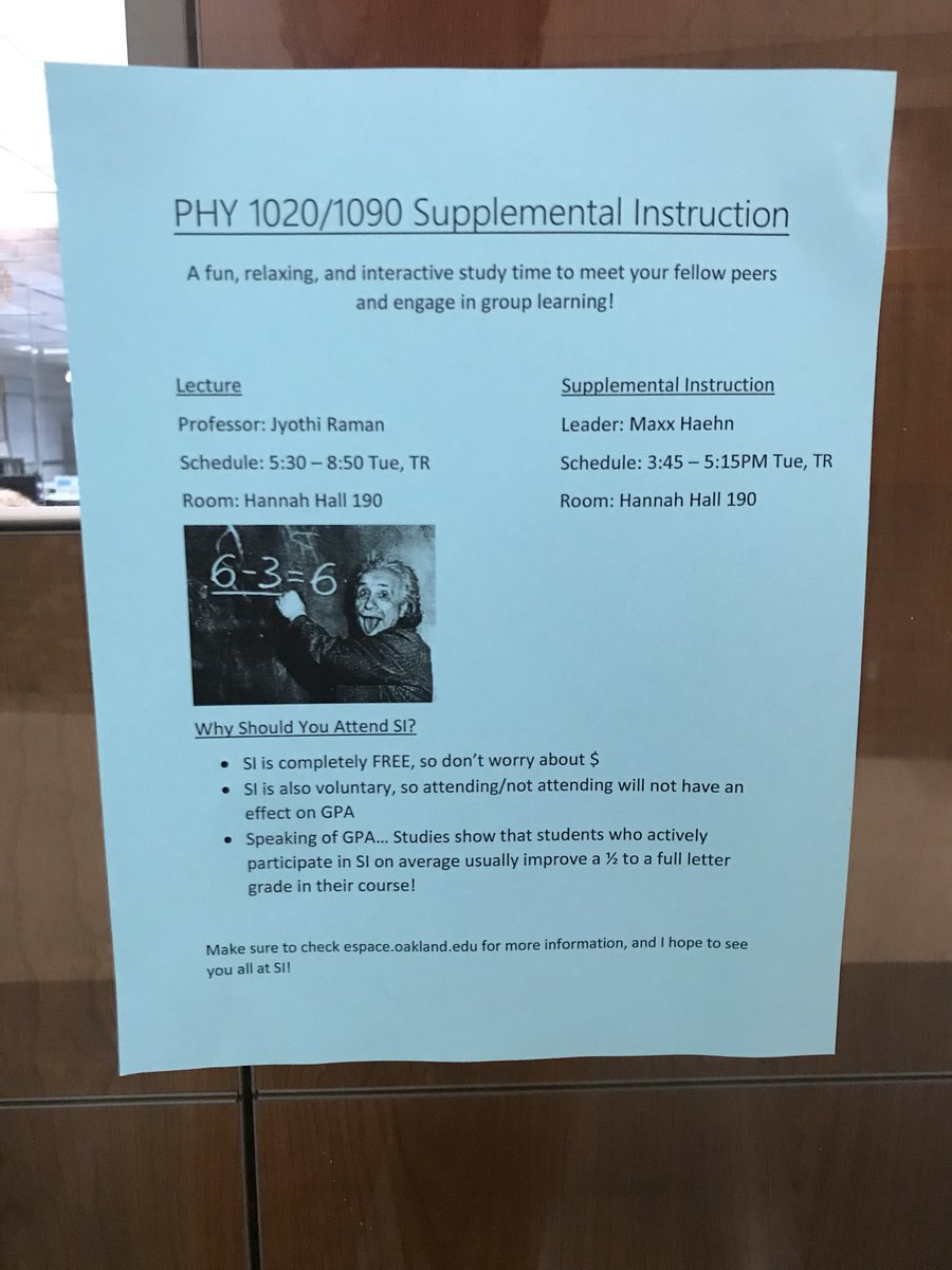 OUTutoring's tweet image. Looking for a way to engage with your peers and work on extra practice material for your Summer II course here at OU? 

Check out our nationally certified Supplemental Instruction program!