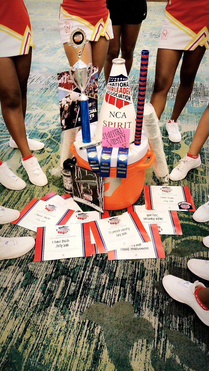 SMSDHigh's tweet image. Varsity Cheer brought home the trophy for Top Team Chant and also received 3 superior ribbons for Team Cheer, Team Chant, and Band Chant at camp last week. They were also recognized in three other categories and were awarded the NCA Spirit Award. #SpartanPride #CommittedtoSMSD