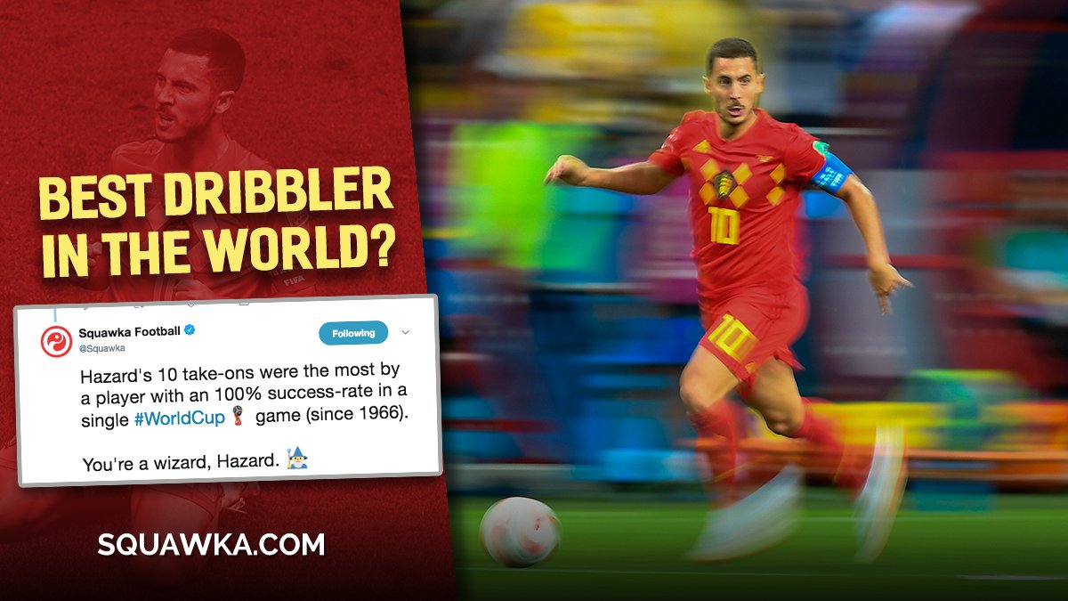 Squawka's tweet image. COMPARED: Eden Hazard vs. Lionel Messi vs. Neymar: who is the reigning dribble king? - sqwk.at/HazardKing

Watch out, #FRA 😳