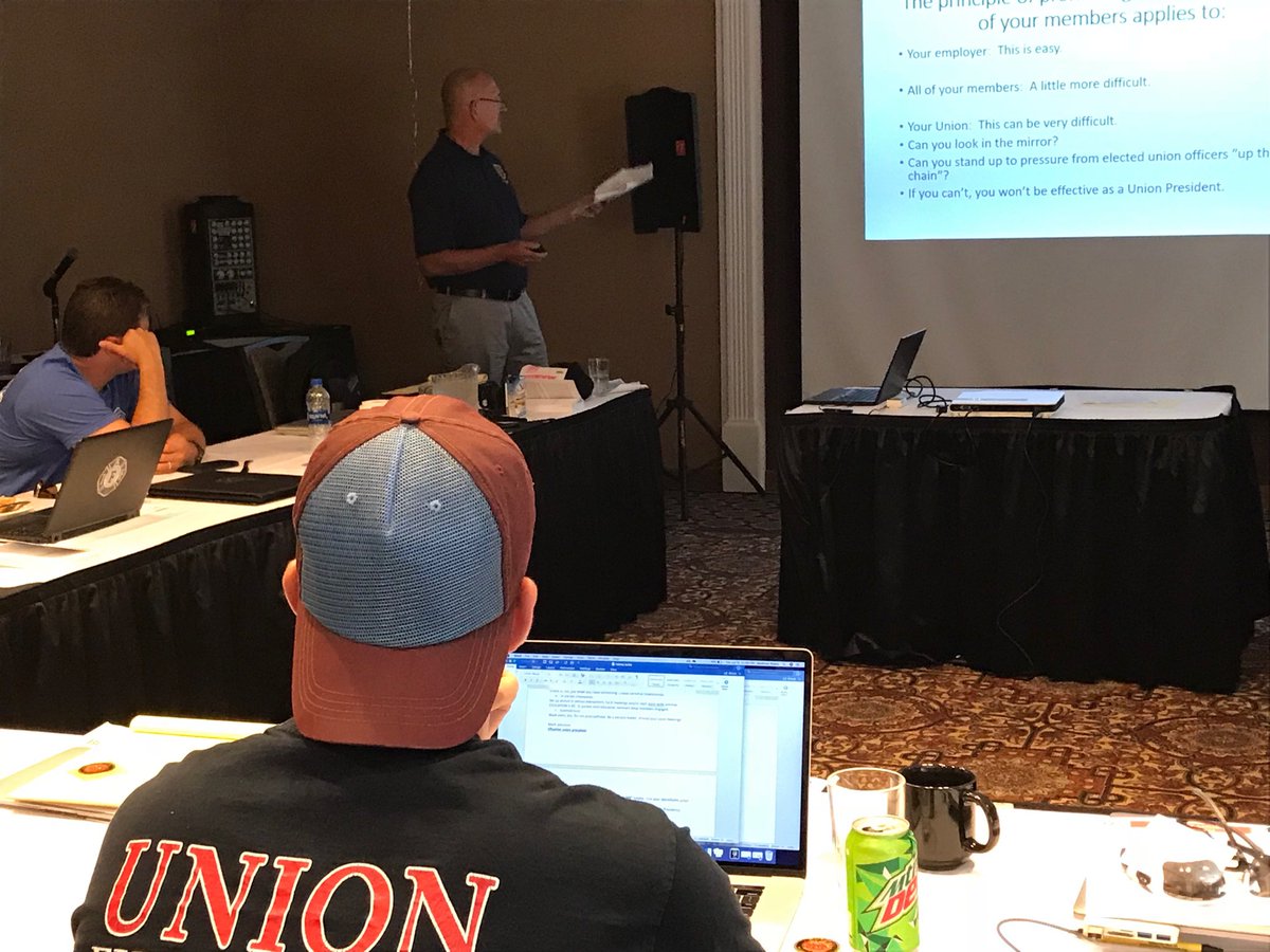 RickyWalsh's tweet image. Former and longtime L452 President Mark Johnston sharing leadership thoughts with 7th District Exec Leadership Series in Helena, MT on Day 2 of third class