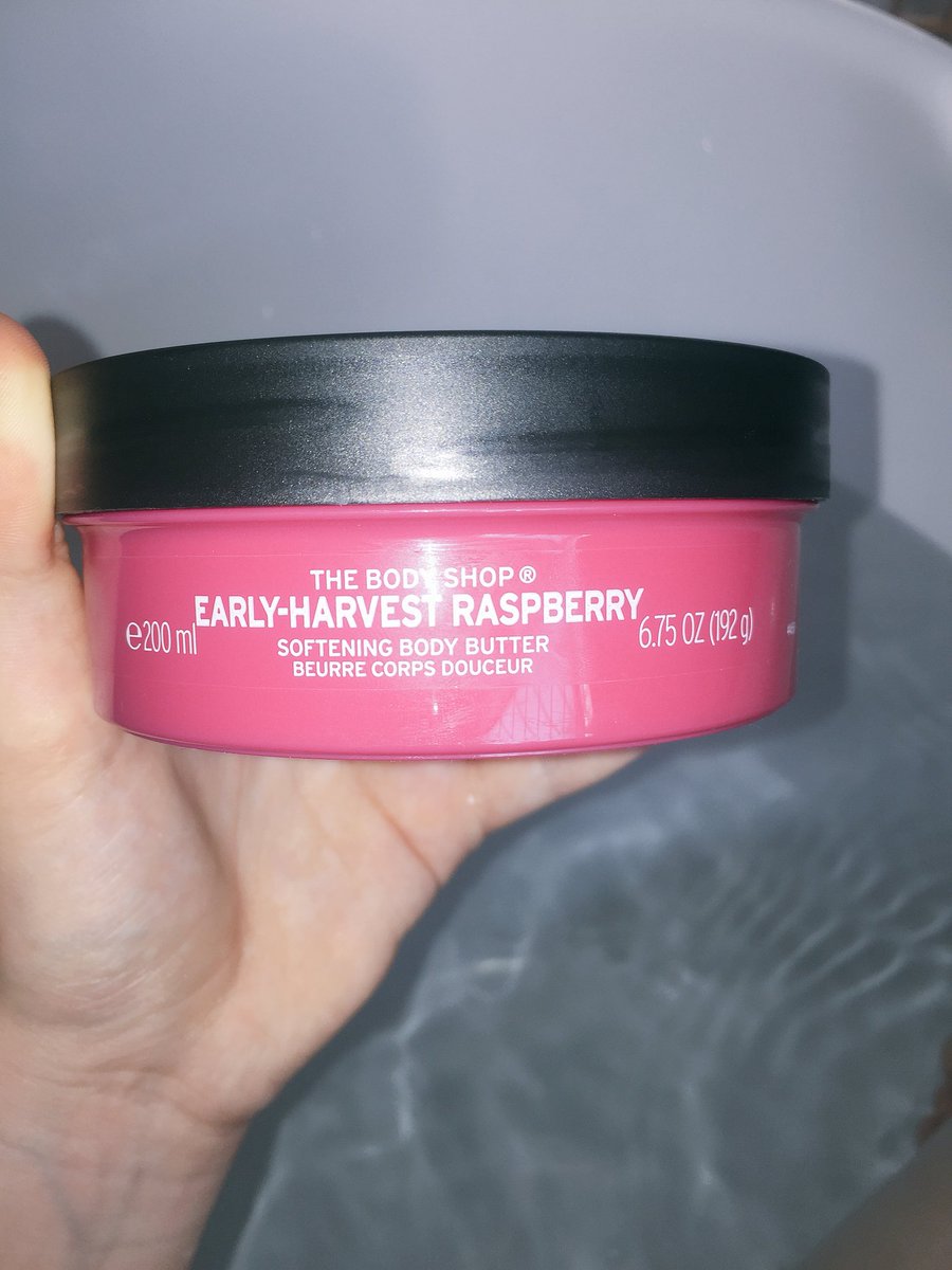 selfloveangel's tweet photo. Early- harvest raspberry body butter from @TheBodyShopUK to soften your skin when out the bath 💓 https://t.co/75sVvKoR66