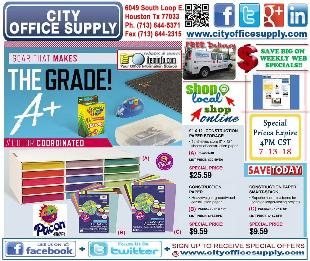 cityos's tweet image. #TuesdayTip: #ColorCoordinate your #ColoredPaper #Storage &amp;amp; #Trust #Pacon for #FadeRestistant #ConstructionPpaer! #WeeklyWEBSpecial @ CityOfficeSupply.com -&amp;gt; ecinteractiveplus.com/5632/Product/P…