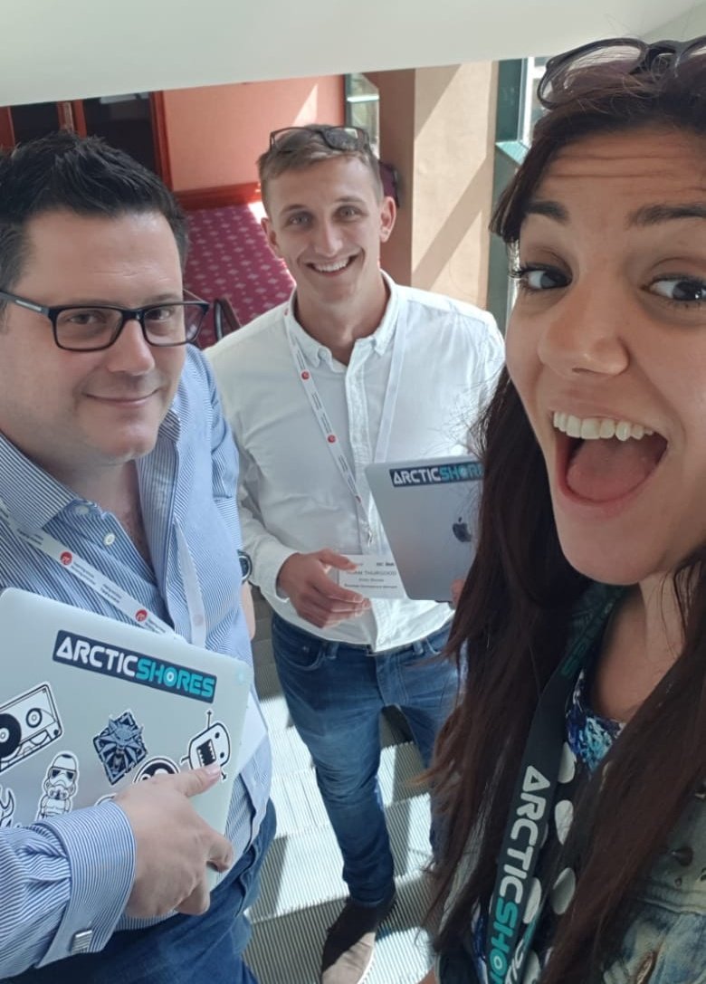arctic_shores's tweet photo. Team Arctic Shores are having another successful day at #ISERec18 🚀 Look out for our BD manager @MonicaTurcan presenting alongside FDM Group's @JefferyLovejoy1 tomorrow at 3:30pm 🕹 https://t.co/NumuMAItdb