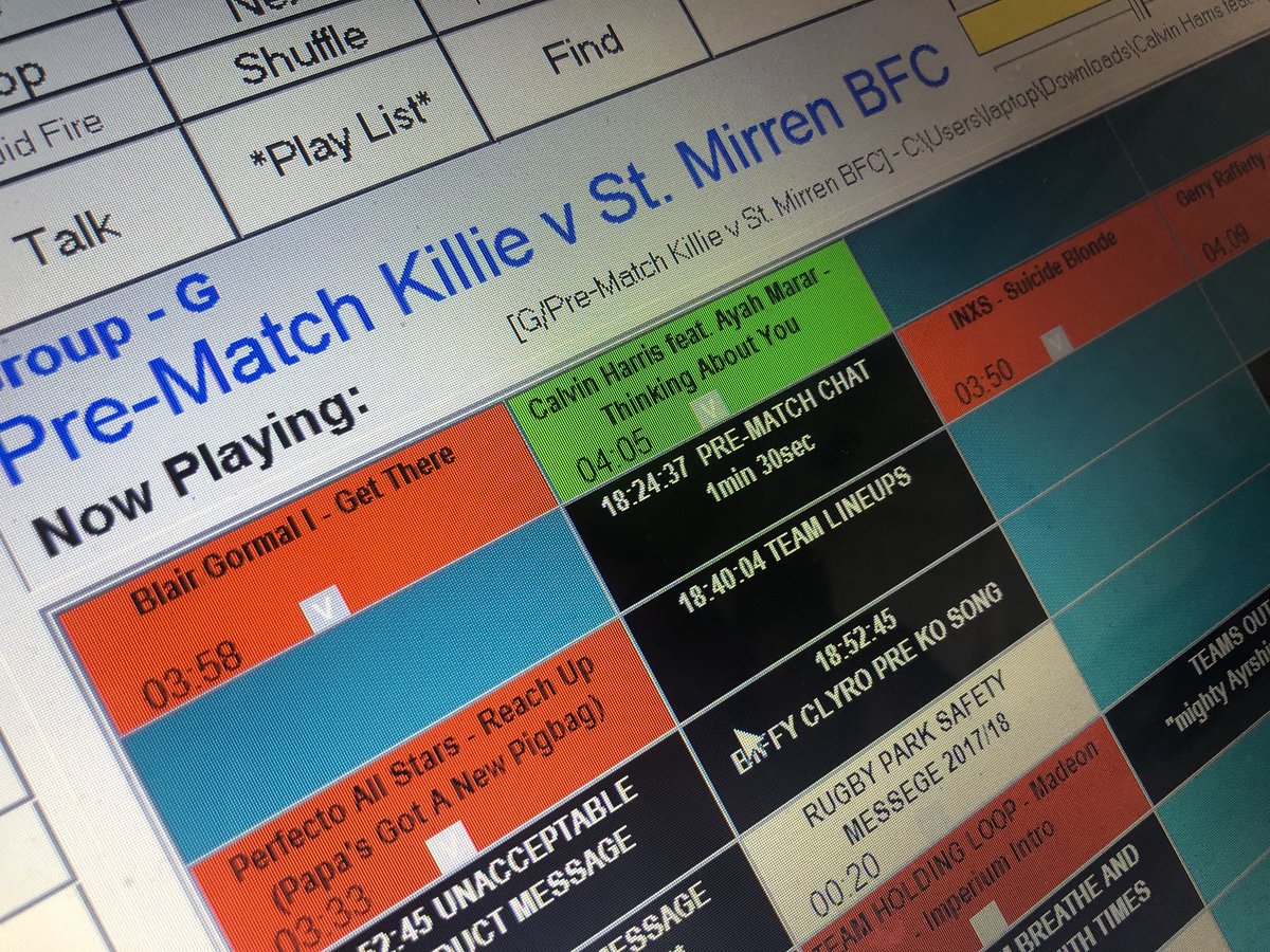 gav_wallace1's tweet image. And we’re back! Preparations underway for Friday’s music  @Betfred Cup Group Stage match @OfficialKillie vs @saintmirrenfc #Playlist #Announcer #Choons #WeAreKillie