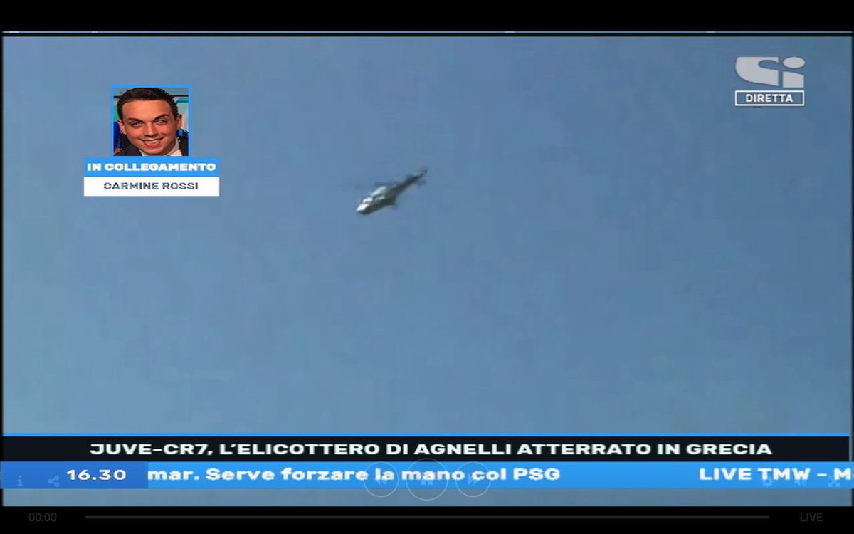 Helikopter milik Andrea Agnelli terbang menuju penginapan Ronaldo (Sumber: Football Italia)