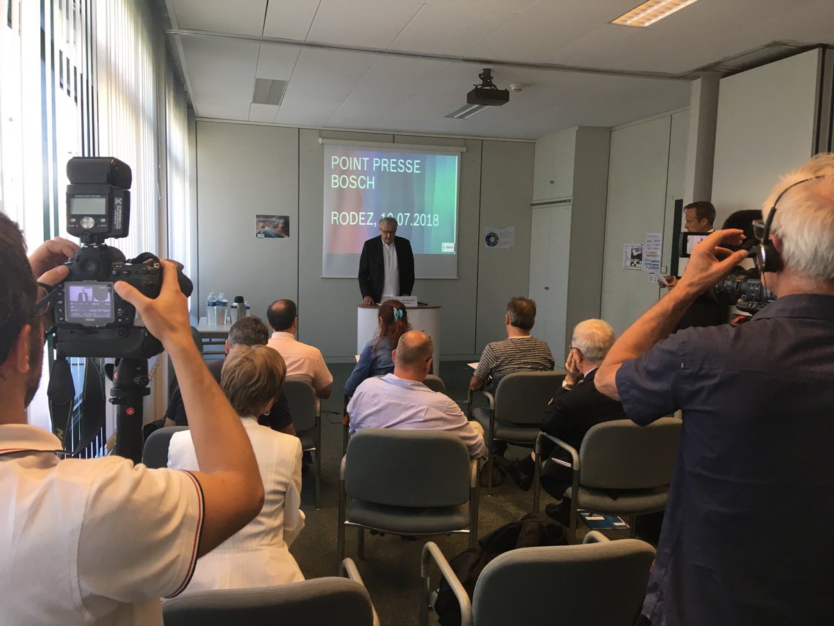 BoschFrance's tweet photo. Point presse Bosch Rodez : aujourd’hui une journée riche d’échanges avec les organisations syndicales, les élus et les journalistes https://t.co/zQM784kyf3