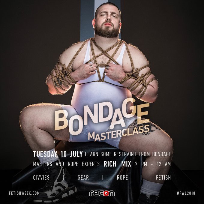 Who’s off to <a href="/ReconNews/">Recon</a> Bondage Masterclass tonight for #FWL2017 at <a href="/RichMixLondon/">Rich Mix</a>
@LondonWolfpack and William Hunter will be showing you the ropes 😈