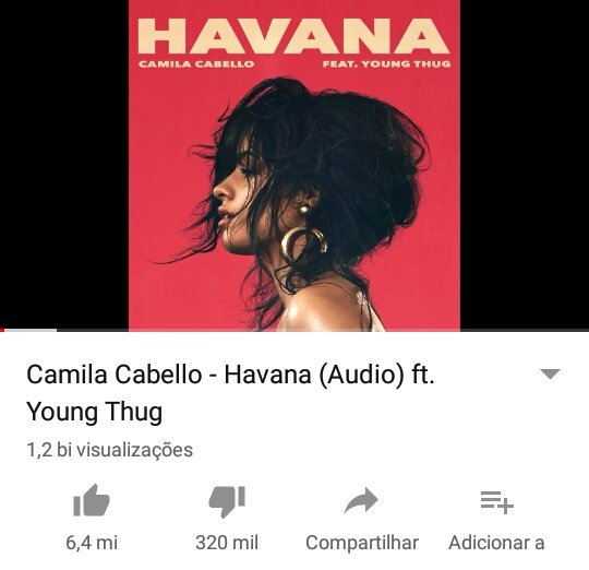 portalcamilabr's tweet photo. INFO | O áudio de "Havana" já ultrapassou 1,2 bilhões de visualizações no YouTube, continuando a ser o áudio mais visualizado da plataforma. https://t.co/yh26tl4gKJ