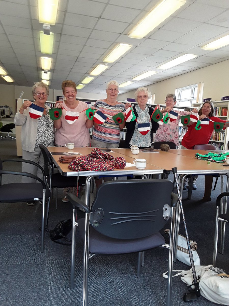 The ladies have been busy again this Tuesday #craftandchat #lovelibraries #lovetuesdays #StanleyLibrary