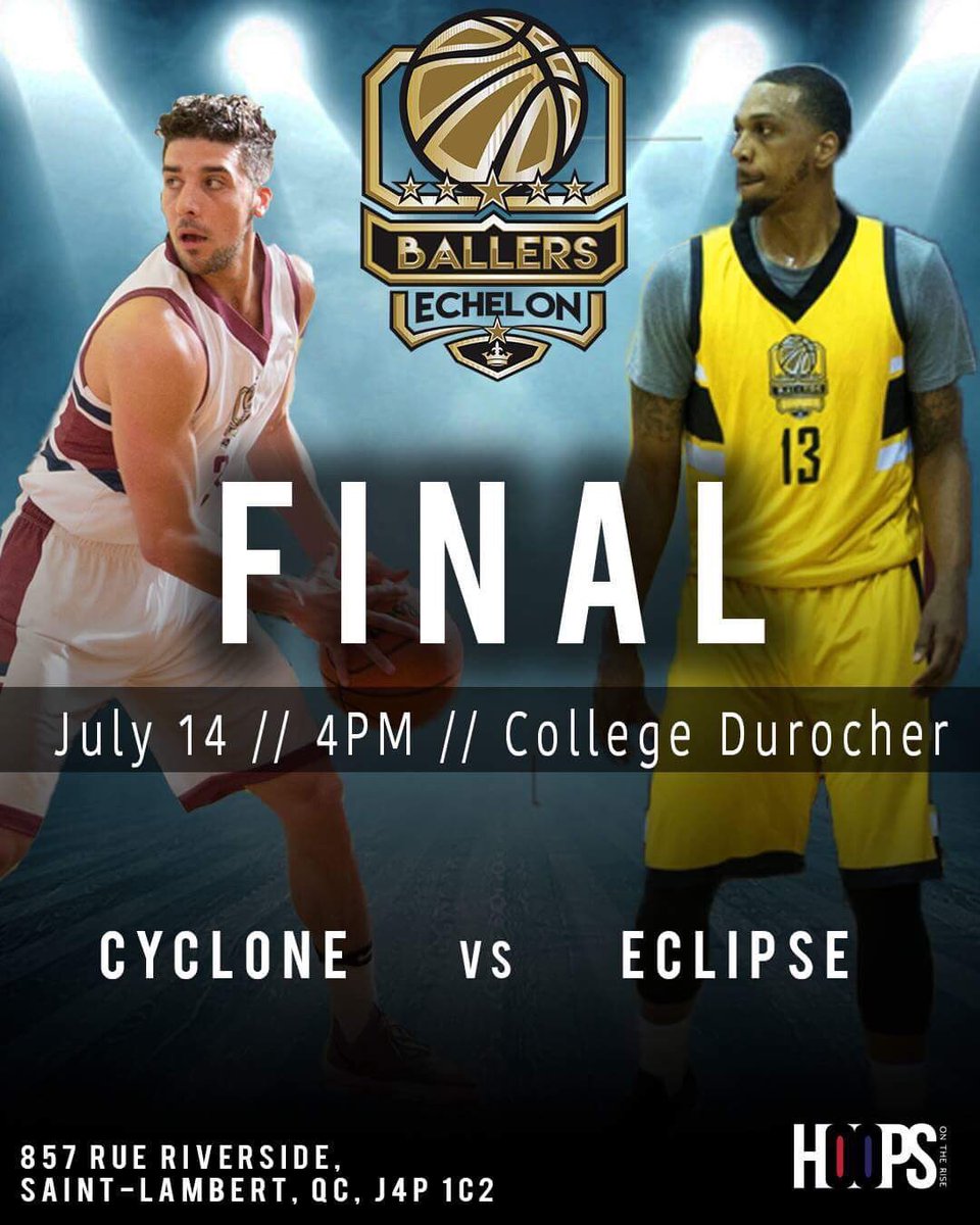 ballersechelon's tweet photo. Ballers Echelon Finals this Saturday July 14th 📍 Durocher College at 4pm! #1 Cyclone take on #6 Eclipse! #BallersEchelon #Playoffs #Cyclone #Eclipse #Montreal #ProAm https://t.co/CYFaIxirxM