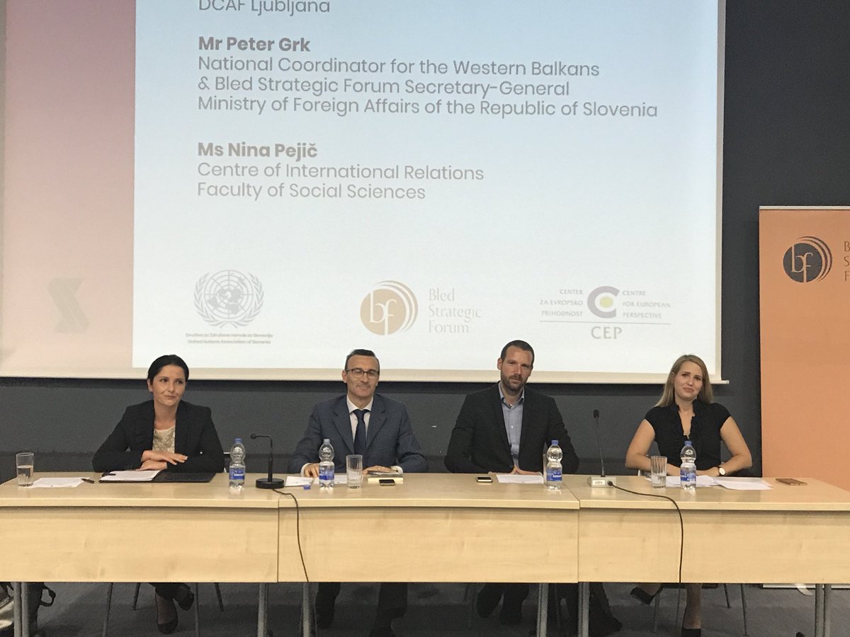 CEP_Slovenia's tweet photo. At the @FDVLjubljana is going to start the discussion Euro-Atlantic #integration in the #WesternBalkans : Not without its Alternatives with @JelkaKlemenc @ItalyMFA @BledStrategicF @salientmunsc @pejic_nina #future #Salient2018 #EnlargementProcess https://t.co/A72IC5nFlx