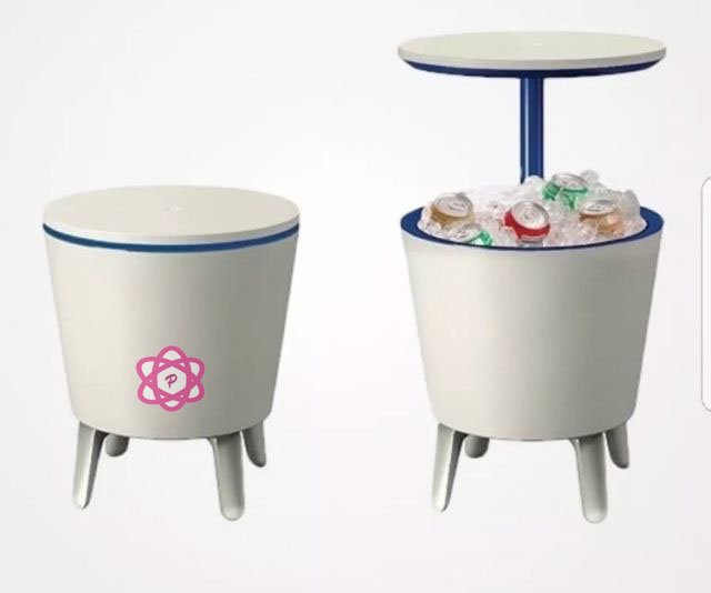 pelladeb1's tweet image. The Cool Bar is both a trendy-looking cocktail table and a handy cooler for barbecues and other outdoor events. Simple raise the lid to have it as a tabletop and fill the cooler portion with ice and drinks.