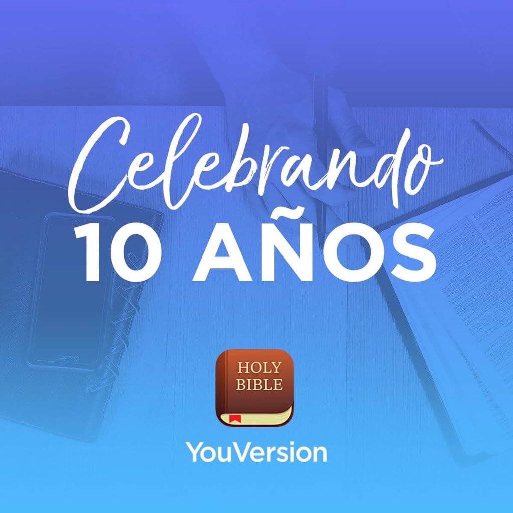 ¡Una gran felicitación al equipo y comunidad de <a href="/YouVersion/">YouVersion Bible App</a> por sus primeros 10 años de magnífico trabajo! Llegar con la Biblia a millones de personas es una labor maravillosa y bendita. Dios siga abriendo caminos para Su Palabra a través de ustedes. #bibleapp10