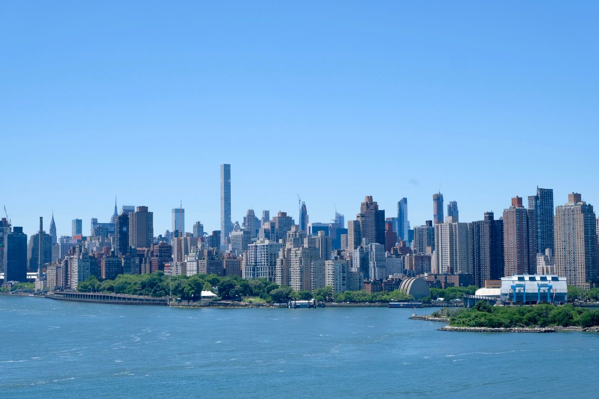 The Upper East Side and the Midtown skyline at noon. #NYCinsummer