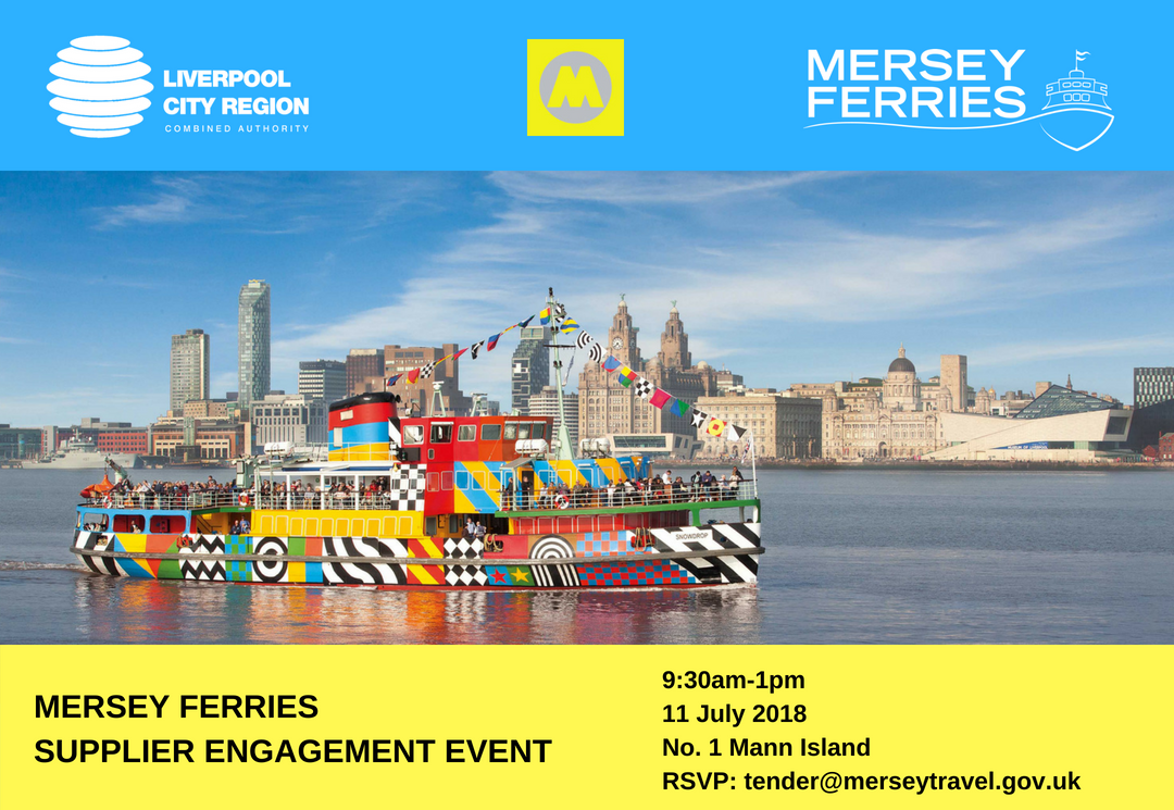 MerseyFerries's tweet image. 🎉 We're getting a new ferry 🎉 and you can be involved! Businesses and organisations interested in building or supplying our new Mersey Ferry are invited to a special event Wednesday 11 July. To find out more visit: ow.ly/kdqz30kFvzm