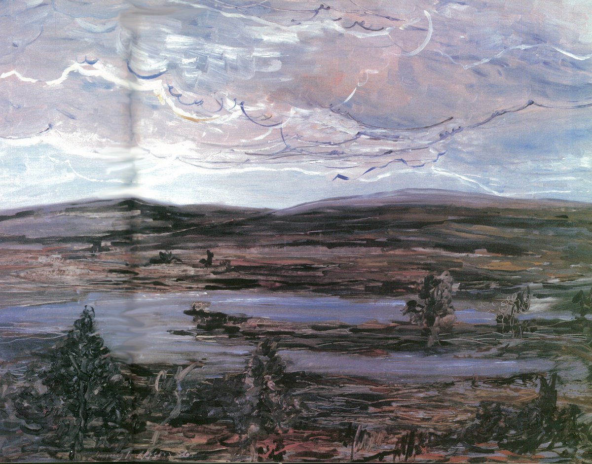 Cuilcagh Under A Renaissance Sky [120-001] #JeremyHendersonArt (🎨1986) Oil on Fabriano Paper 74 x 95cm Funded by @artfund