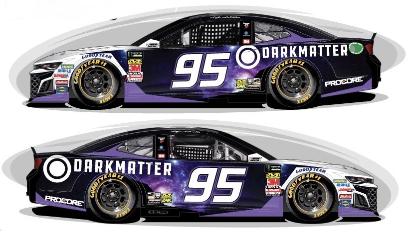 LFR95's tweet photo. Check out our newest paint scheme featuring @ionomics and #DarkMatter aboard our No.95 Camaro ZL1 for @kaseykahne this weekend @KySpeedway! #Team95 https://t.co/nLn2FcwECe
