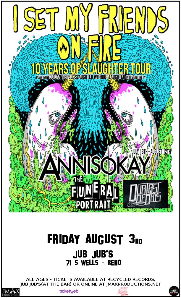 Catch us at Jub Jub’s on August 3rd opening for <a href="/ismfofmusic/">ISETMYFRIENDSONFIRE</a>!