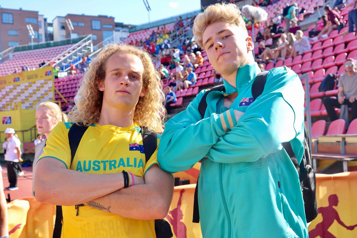 Ash Moloney destroys another PB (3rd for the day) in the 400m clocking 46.86. 
Gary Haasbroek 49.20, another very consistent result - close to his best.

End of day 1:
1st Ash Moloney 4319 pts (63 pts ahead of PB – 7740)
2nd Gary Haasbroek 4103 pts (77 pts ahead of PB – 7723)