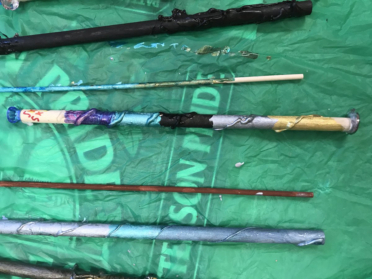 teach_kb's tweet photo. Each camper’s wand is unique and beautiful for our #WizardWeek at #TrailblazerCamp https://t.co/Dwd0vkZMco