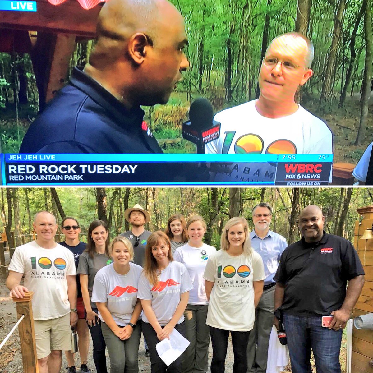 NCHPAD's tweet photo. Great morning promoting the 100 Alabama Miles Challenge and @redmountainpark Butler Snow Sensory Trail w/ @JehJehP &amp; @WBRCnews! #ParksForInclusion #100ALMiles #GetMovingAL https://t.co/CkjWwZlp6O