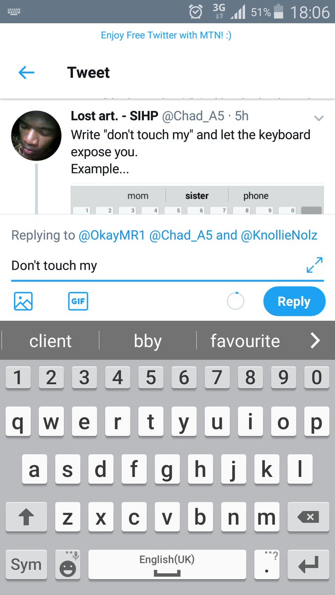 GrantMyburgh2's tweet photo. @OkayMR1 @Chad_A5 @KnollieNolz Don't touch my https://t.co/SH7FyzLUNy