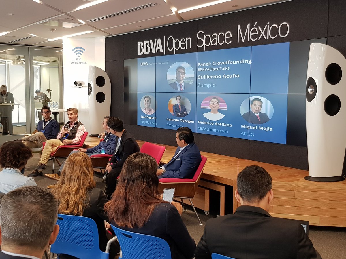 josepimpo's tweet image. Panel Crowdfunding con @playbusinessmx @Prestadero @Mi_Cochinito @AFICO_MX #Fintech #FintechMx #BBVAOpenTalks @BBVABancomer #piso33