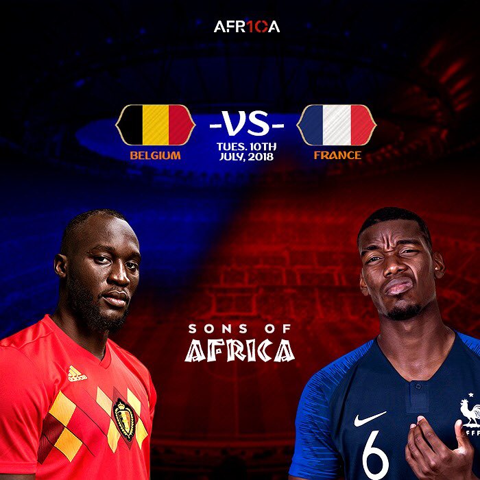 Africa10 (@africa10) on Twitter photo Friends and brothers in Real life,
Teammates at Manchester United.
.
<a href="/RomeluLukaku9/">romelulukaku</a> ’s #BEL VS <a href="/paulpogba/">Paul Pogba</a>’s #FRA go to battle for the #WorldCup 2018 Final ticket.
.
Who’s winning this?
RT for #BEL Like for #FRA
#FRABEL
#Africa10 - Football is our Hip Hop .
. Friends and brothers in Real life,
Teammates at Manchester United.
.
<a href="/RomeluLukaku9/">romelulukaku</a> ’s #BEL VS <a href="/paulpogba/">Paul Pogba</a>’s #FRA go to battle for the #WorldCup 2018 Final ticket.
.
Who’s winning this?
RT for #BEL Like for #FRA
#FRABEL
#Africa10 - Football is our Hip Hop .
.