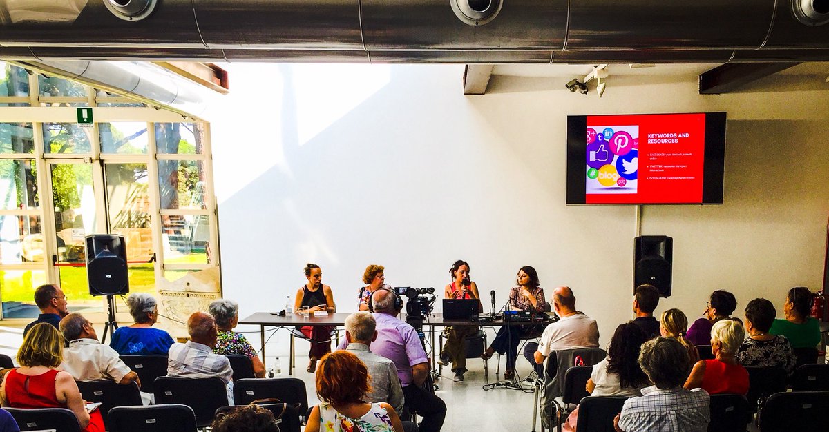 Presentazione #Archeosocial in corso al Parco Archeologico di Ostia, tra archeologia pubblica e comunicazione social.