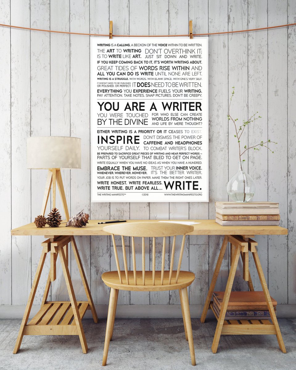 Have you ever heard of "The Writing Manifesto?" It's definitely worth a look. You can find a copy to hang on your wall here: etsy.me/2NEN40E