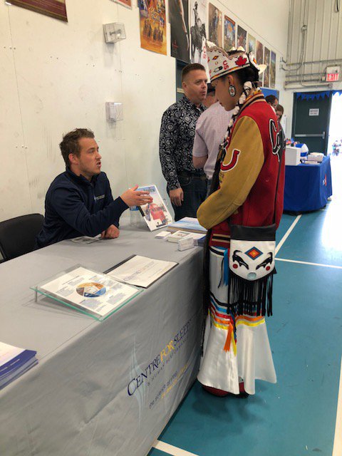 CentreforSleep's tweet photo. Enjoying the #cmfrcstampede breakfast! Thanks @cmfrc! #yyc #Stampede2018 #CentreForSleep https://t.co/XRPMOzw7WS