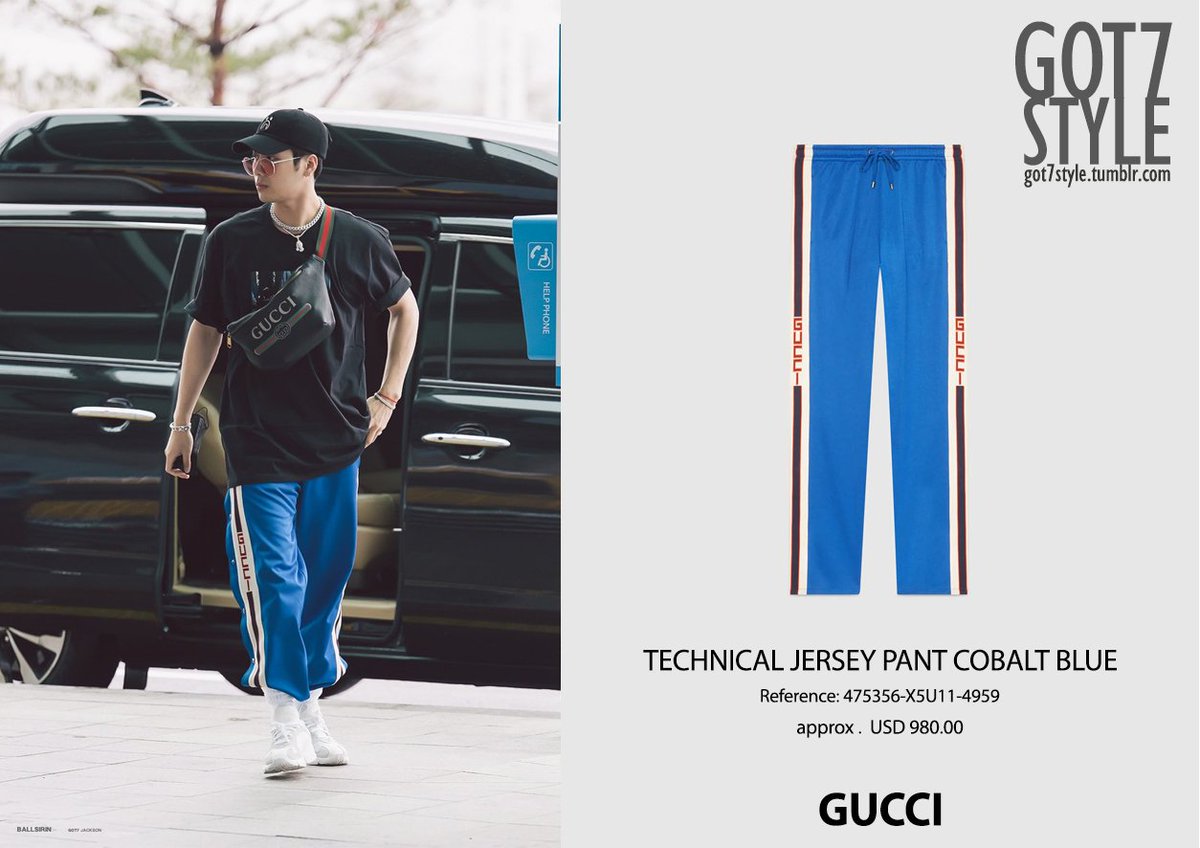 gucci technical jersey pant