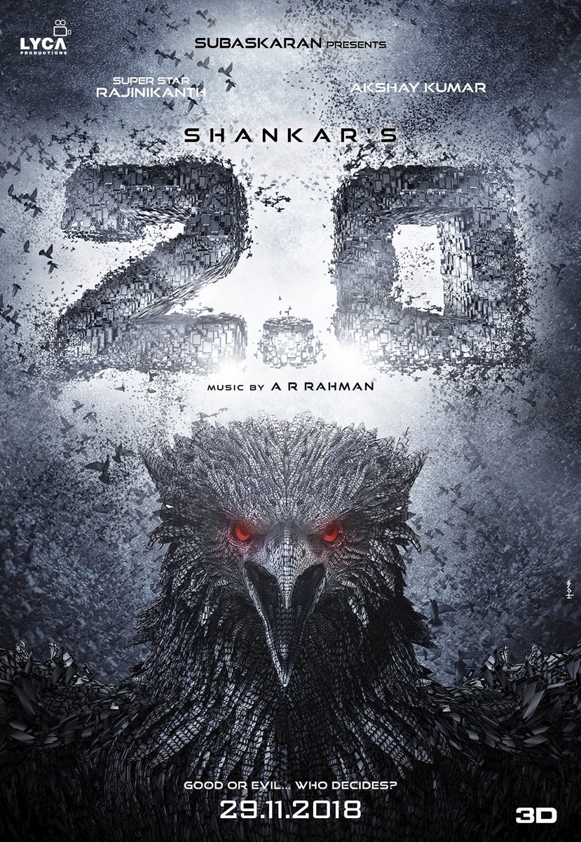 Hi everyone..  atlast the vfx companies  promised the final delivery date of the vfx shots. The movie will release on nov 29th 2018.
#2Point0