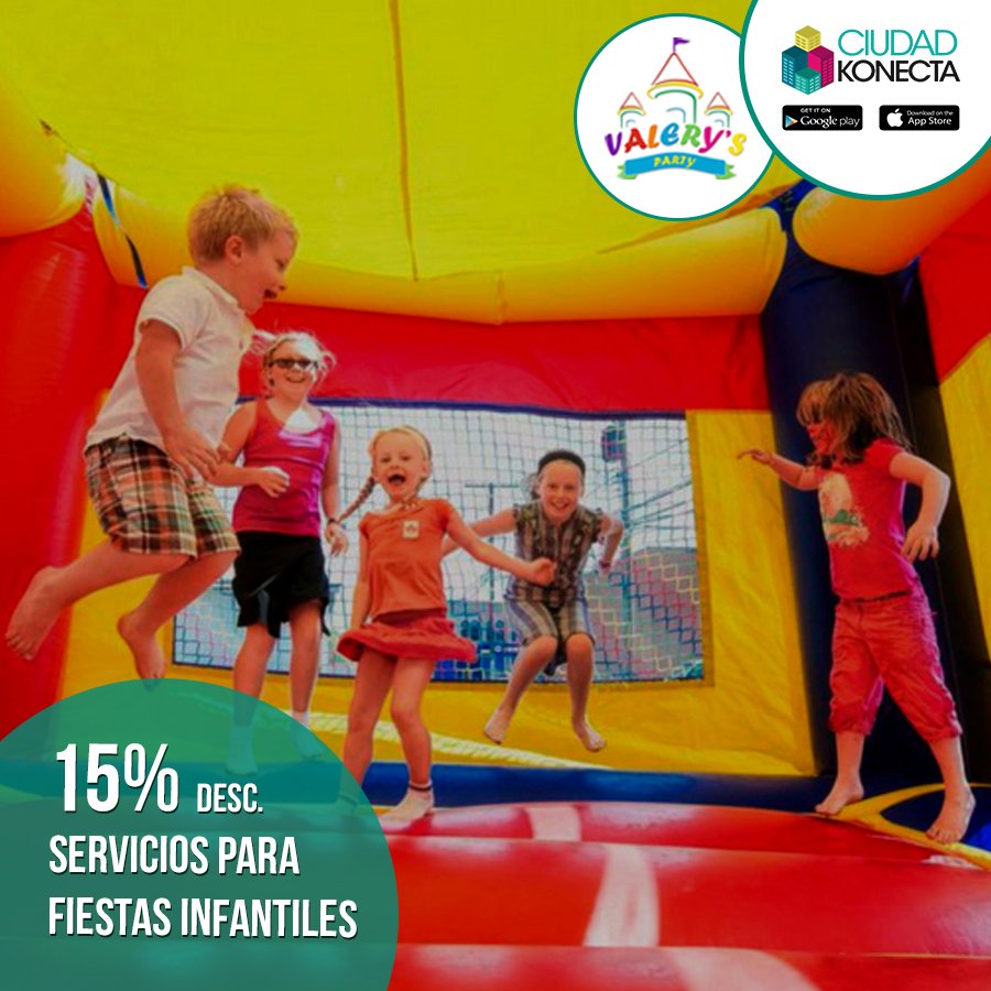 CiudadKonecta's tweet photo. @valerysparty trae para ti toda la diversión que necesitas para la fiesta de los más pequeños de la casa, descubre todo lo que este beneficio trae para ti en tu #App #CiudadKonecta. https://t.co/jJMbRe4ifU