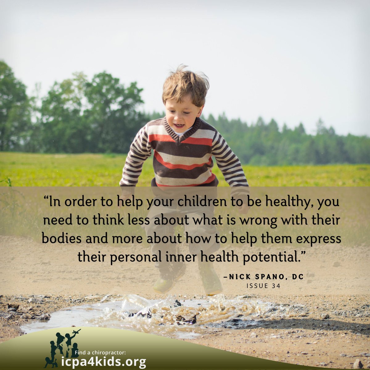 icpa4kids's tweet photo. #Chiropractors don’t just believe that your children have unlimited potential – their job is to unlock it. Read “Designed for Hope: How Chiropractic Honors the Health Already within Your Child” by Nick Spano, DC https://t.co/bBhxJTmPl5

View our directory: https://t.co/Z0W6XmPuQV https://t.co/9c2G1q7Kph