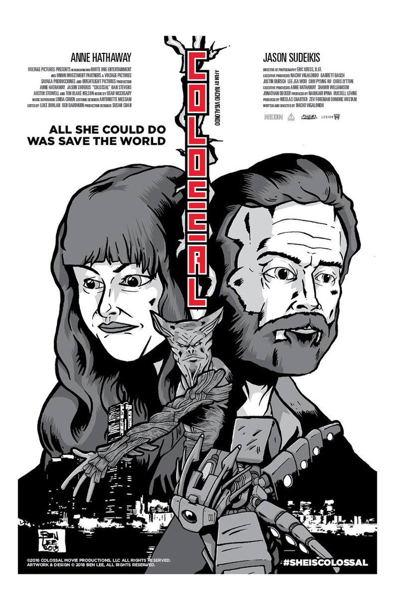 LegionMOfficial's tweet photo. Kickass #Colossal fan art by Ben Lee. #SheIsColossal https://t.co/DTVXOsEM25