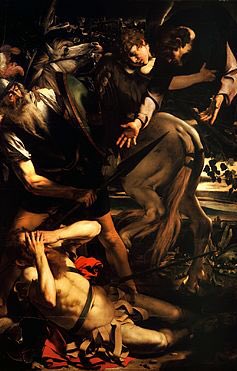 Olivier Giroud during #FRAURU #FIFA18WorldCup / Caravaggio, The Conversion of St Paul, 1601.
(Image: @GettyImages )
#nzartparallels