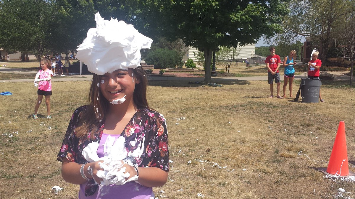 YouthfrontCamp's tweet photo. Lots ofawesomeness from today's shaving cream war! #yfcampwest #session6a https://t.co/QMEmGzHRiI