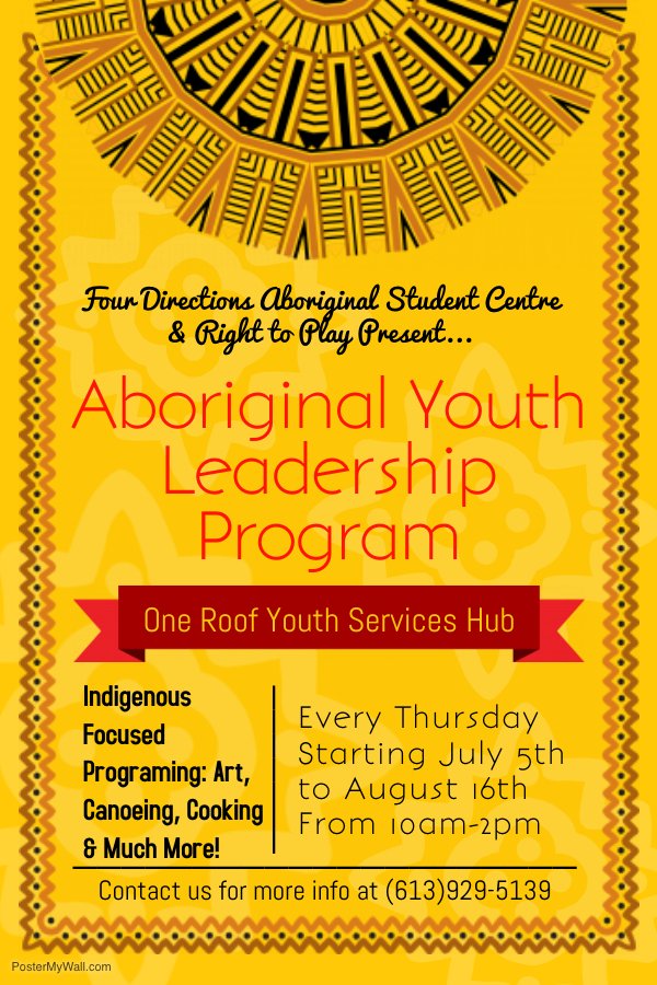 New Aboriginal Programming at One Roof on Thursdays! #ygk