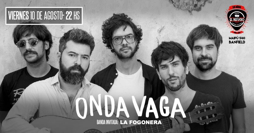 🌟 <a href="/_ondavaga/">Onda Vaga</a> vuelve al <a href="/RefugioBanfield/">Refugio de Banfield</a> presentando su último disco y con los éxitos de siempre!