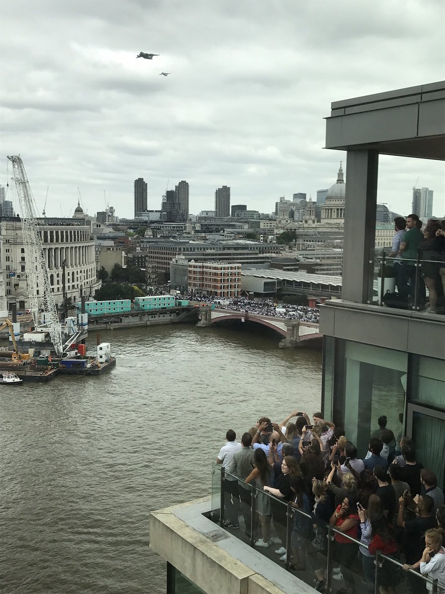 HickeyAnna's tweet photo. Rather spectacular view from @WavemakerUK today for the #RAF100 https://t.co/QlrLu6XUjj