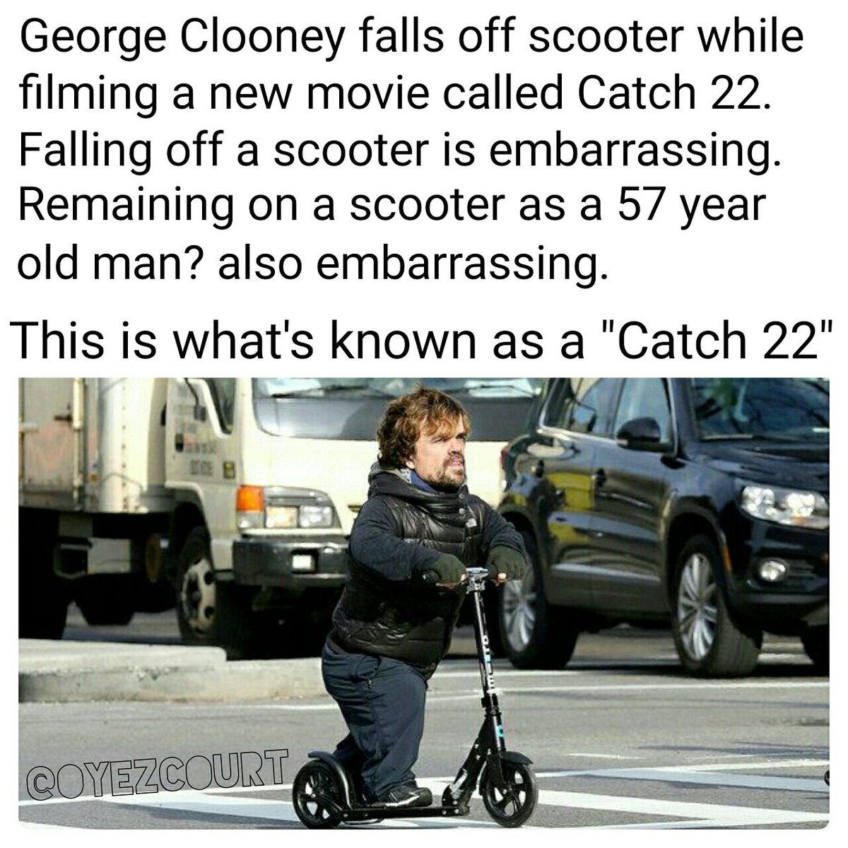 silke lyse Ruckus Hedi on Twitter: "#DankMemes #Jokes #Funny #Comedy #GeorgeClooney #Scooter  #Catch22 #Movies #News #Accident #Italy 🤕 https://t.co/w5Jqv5Lmdt" /  Twitter