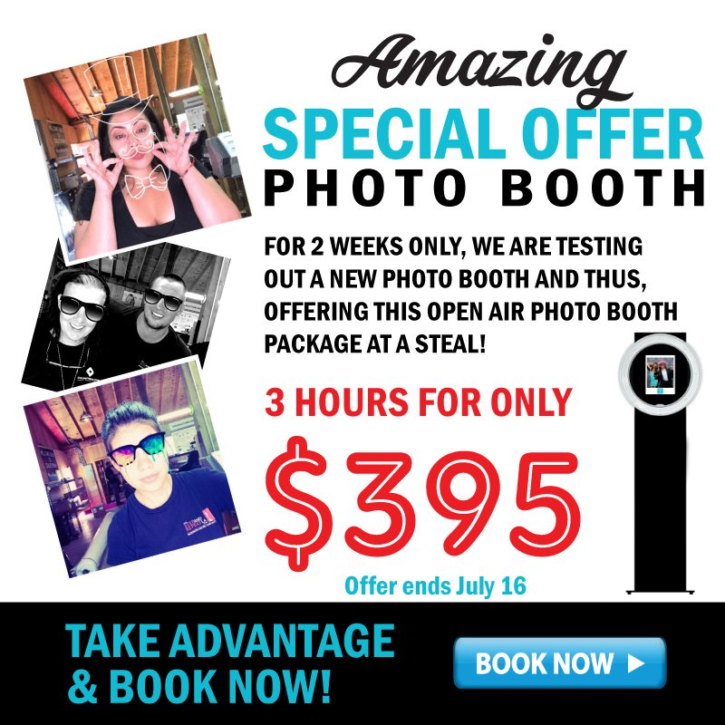 StepandRepeatLA's tweet photo. Don’t miss this special #PhotoBooth opportunity! Offer ends July 16, 2018! https://t.co/btsA3c6ODQ #stepandrepeatla #stepandrepeats #custombackdrops #events #hollywoodevents #backdrops
#Wedding #Weddings #weddingplanning #weddingideas
#branding #corporateevents #eventplanners https://t.co/pnT6CyyqUW