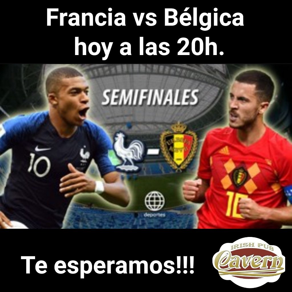 Primera semifinal y final anticipada!!!
Os esperamos en @cavern66salamanca para disfrutar del mejor fútbol!!! #cavernesbien #futbolycerveza #franciavsbelgica