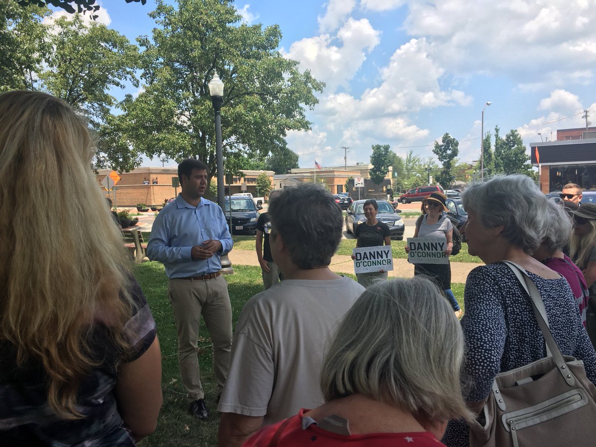 dannyoconnor1's tweet photo. What's up Licking County! Thanks for coming to meet me before you early vote today! Energy like this is how we're going to turn this district blue! #OH12 #OHDems https://t.co/bJiuBbpRIQ