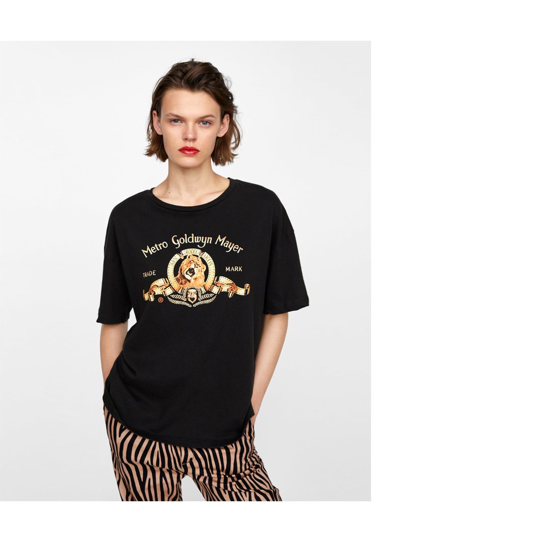 Zara On Twitter Round Neck T Shirt With Short Sleeves And A
